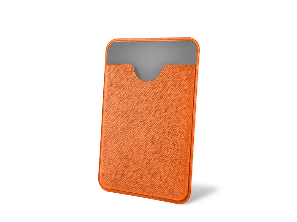 чехол-картхолдер favor на клеевой основе на телефон для пластиковых карт и и карт доступа, оранжевый
