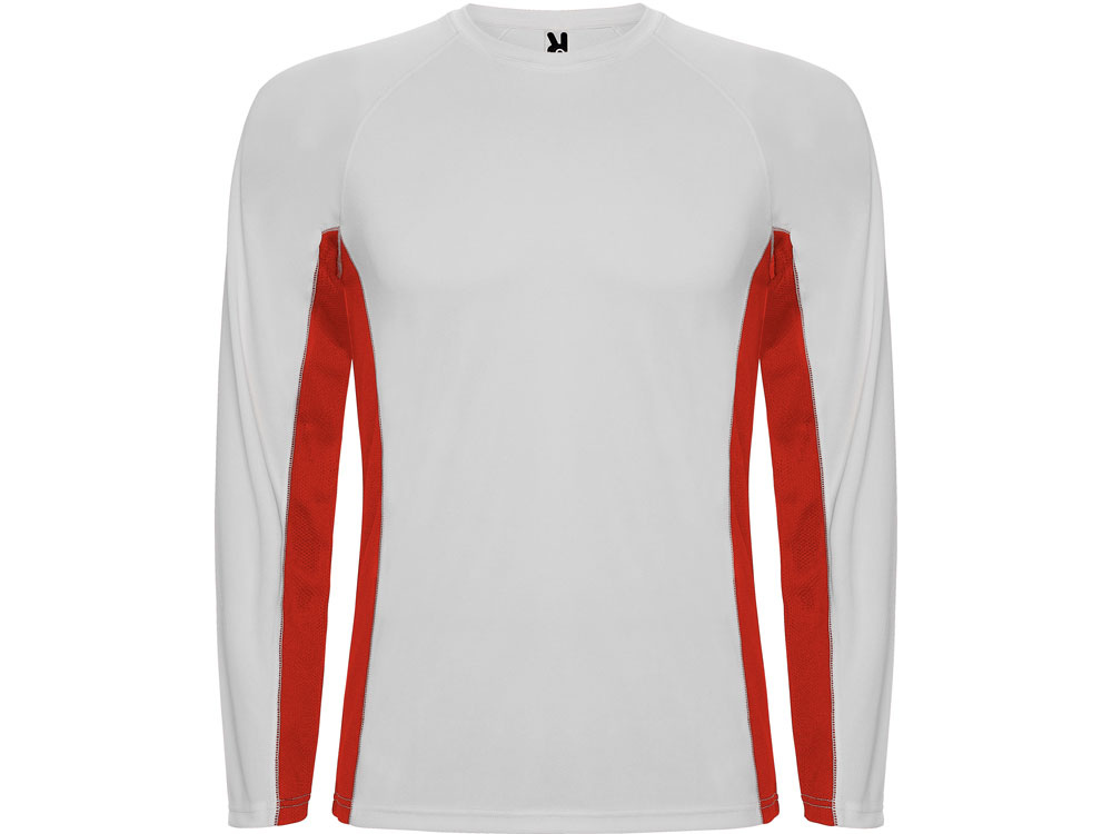 футболка shanghai  мужская с длинным рукавом, белый/красный