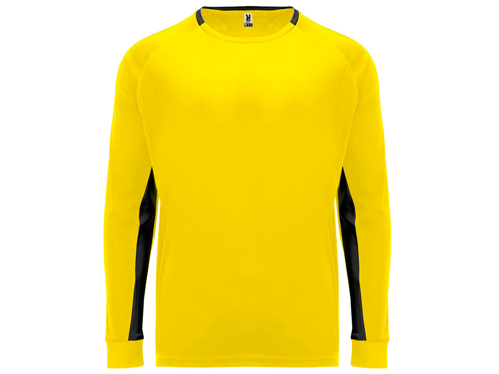 футболка porto  мужская с длинным рукавом, желтый/черный